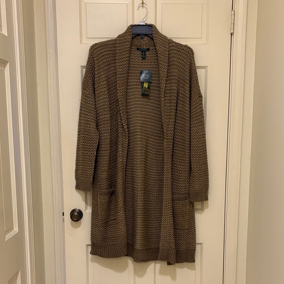 Women's Brown Sweater Cardigan - Picture 1 of 7